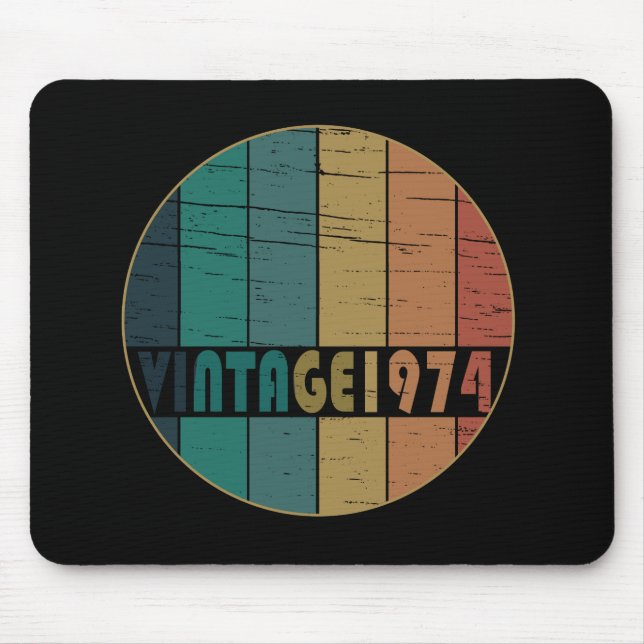 geboren 1974 Vintag 49. Geburtstag Mousepad (Vorne)