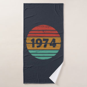 Geboren 1974 Vintag 50. Geburtstagsgeschenk Badehandtuch