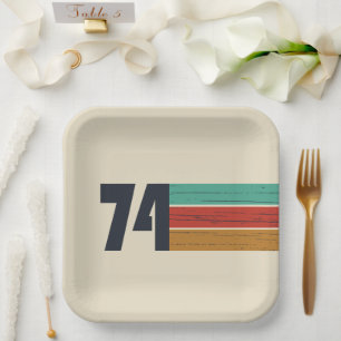 geboren 1974 Vintag 50. Geburtstagsgeschenk Pappteller