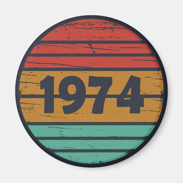 Geboren 1974 Vintage Geburtstagsparty Magnet (Vorne)