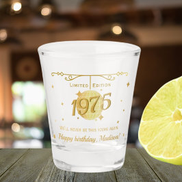 Geboren 1975 50. Geburtstagsparty trinkt Barware Schnapsglas