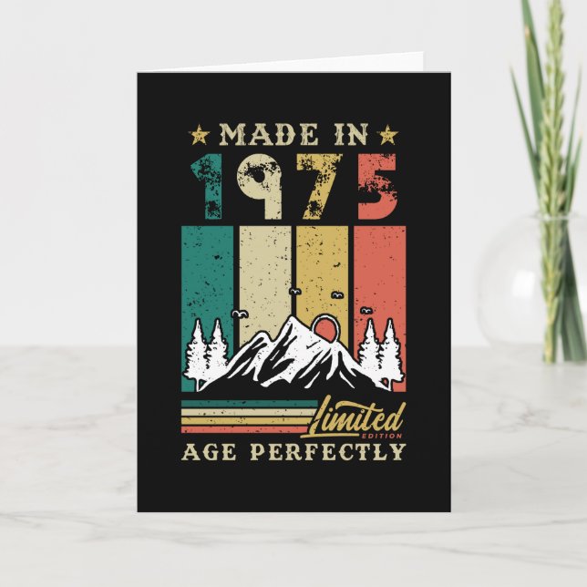 Geboren 1975 Geburtstag Karte (Vorderseite)