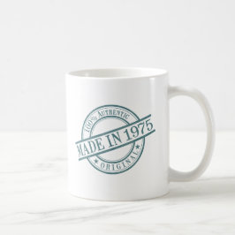 Geboren 1975 Grüne Runde Gummi Briefmarke Kaffeetasse
