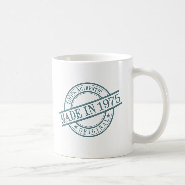 Geboren 1975 Grüne Runde Gummi Briefmarke Kaffeetasse (Rechts)
