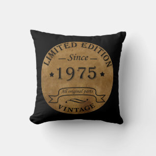 Geboren 1975 Vintag 50. Geburtstagsgeschenk Kissen
