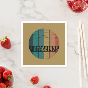 geboren 1975 Vintag 50. Geburtstagsgeschenk Serviette