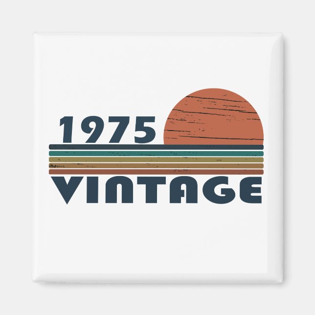 Geboren 1975 Vintager Geburtstag Magnet (Vorne)