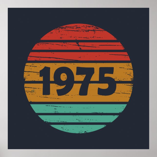 Geboren 1975 Vintager Geburtstag Poster (Vorne)