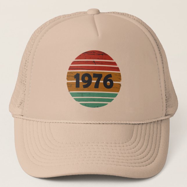 Geboren 1976 Vintage Geburtstagsgeschenke Truckerkappe (Vorderseite)
