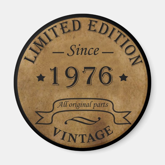 Geboren 1976 Vintager Geburtstag Magnet (Vorne)