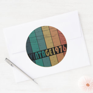 Geboren 1976 Vintager Geburtstag Runder Aufkleber