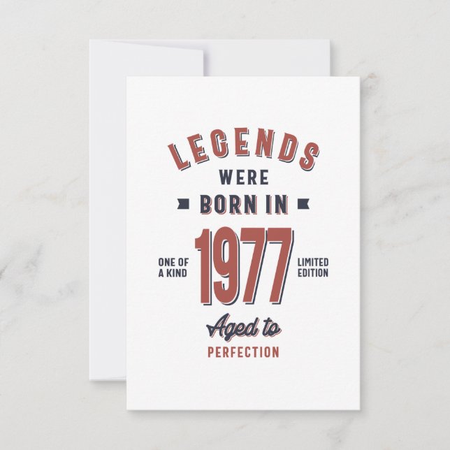 Geboren 1977 RSVP karte (Vorderseite)