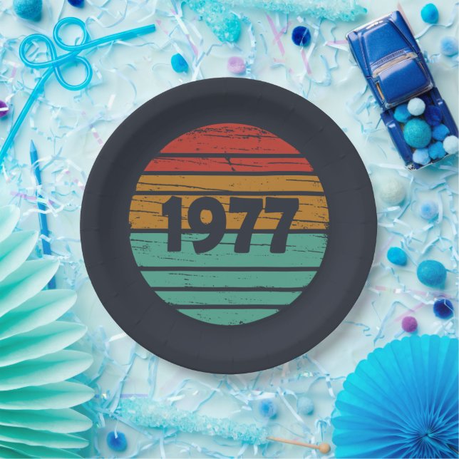 Geboren 1977 Vintage Geburtstagsgeschenke Pappteller (Party)