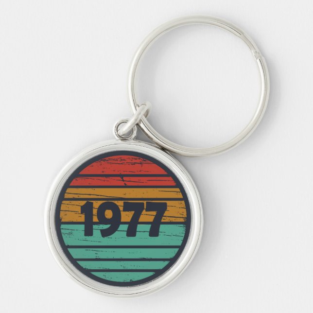 Geboren 1977 Vintage Geburtstagsgeschenke Schlüsselanhänger (Vorne)