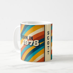 Geboren 1978 Persönliche Umarmung - 70er Groovy St Kaffeetasse