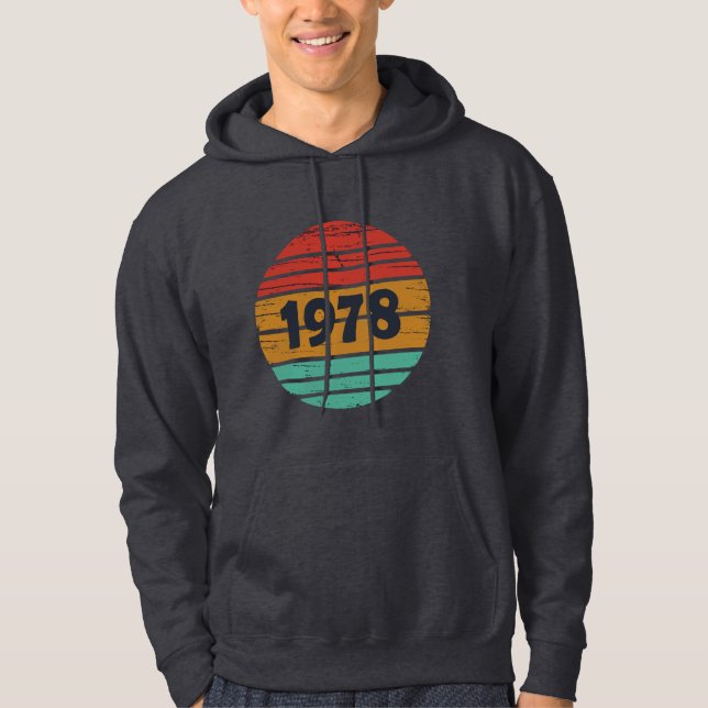 Geboren 1978 Vintages Geburtstagsgeschenk Hoodie (Vorderseite)