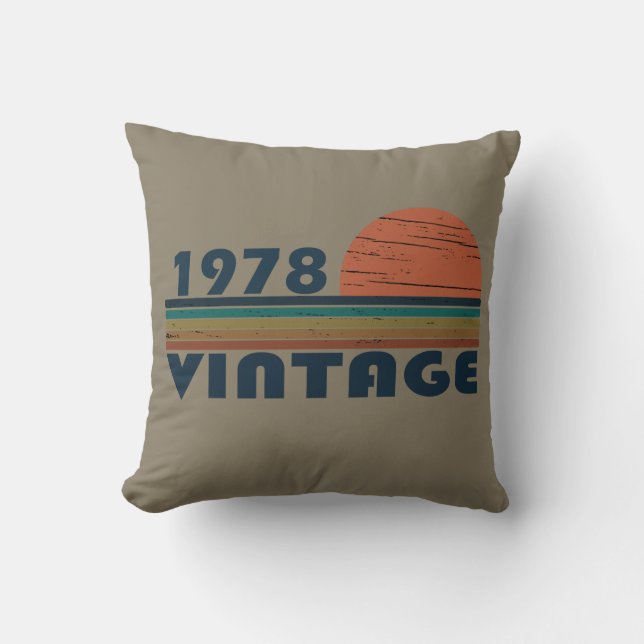 Geboren 1978 Vintages Geburtstagsgeschenk Kissen (Vorderseite)