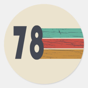 Geboren 1978 Vintages Geburtstagsgeschenk Runder Aufkleber