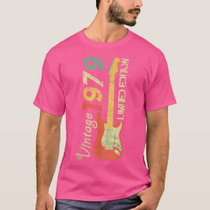 Geboren 1979-akustisch Electric Bass Gitarre Bi T-Shirt