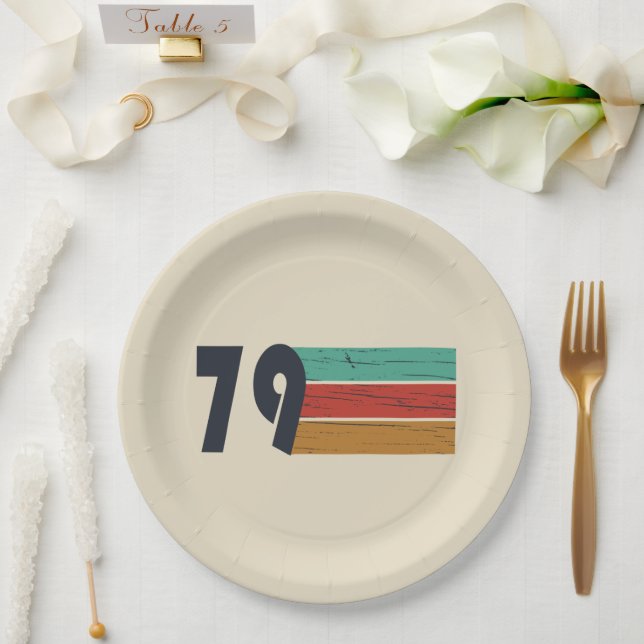 Geboren 1979 Vintage Geburtstagsgeschenke Pappteller (Hochzeit)