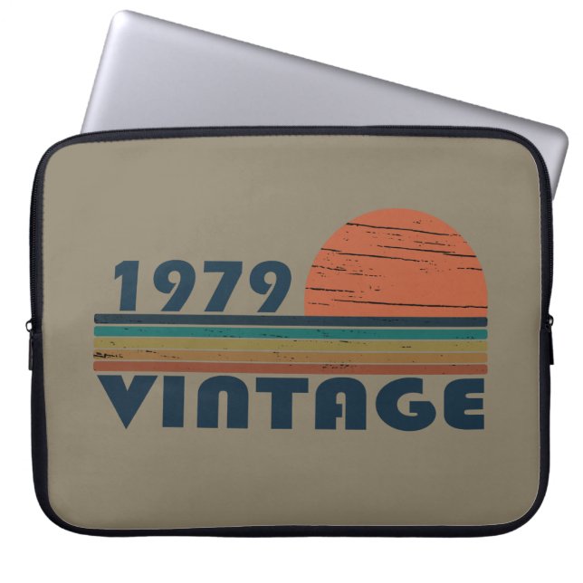 Geboren 1979 Vintager Geburtstag Laptopschutzhülle (Vorderseite)