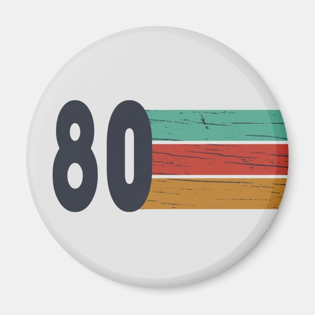 Geboren 1980 Vintage Geburtstagsgeschenke Magnet (Vorne)