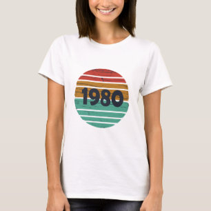 Geboren 1980 Vintage Geburtstagsgeschenke T-Shirt