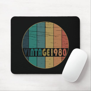 Geboren 1980 Vintager Geburtstag Mousepad