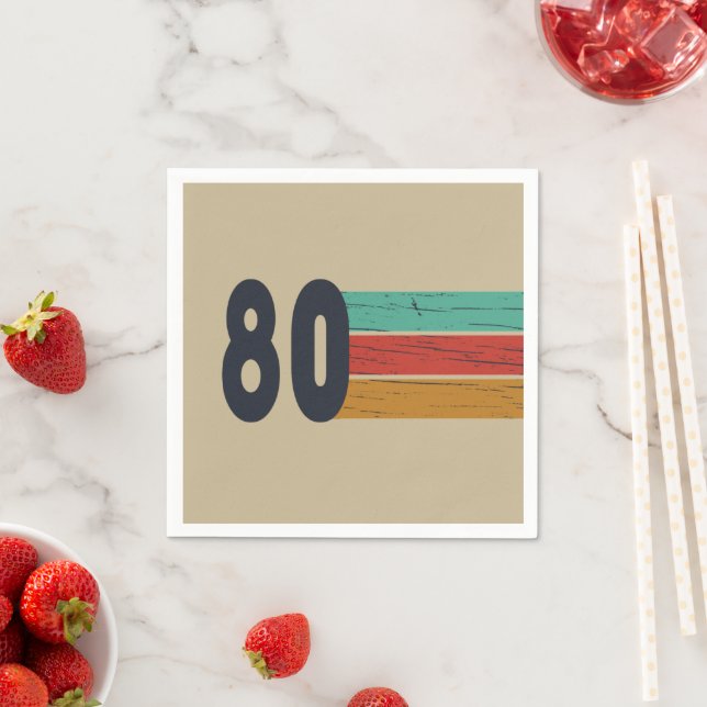 Geboren 1980 Vintager Geburtstag Serviette (Beispiel)