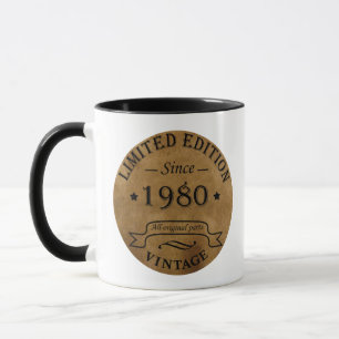 Geboren 1980 Vintager Geburtstag Tasse