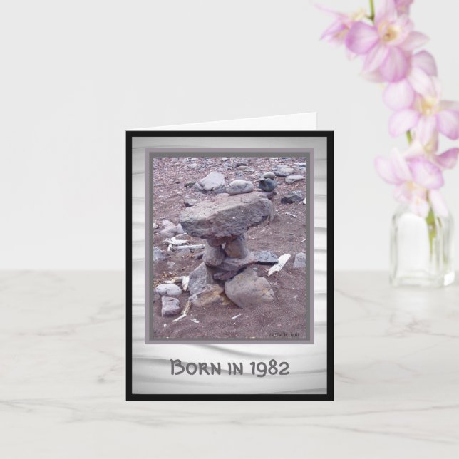 Geboren 1982 Geburtstagskarte Karte (Orchidee)