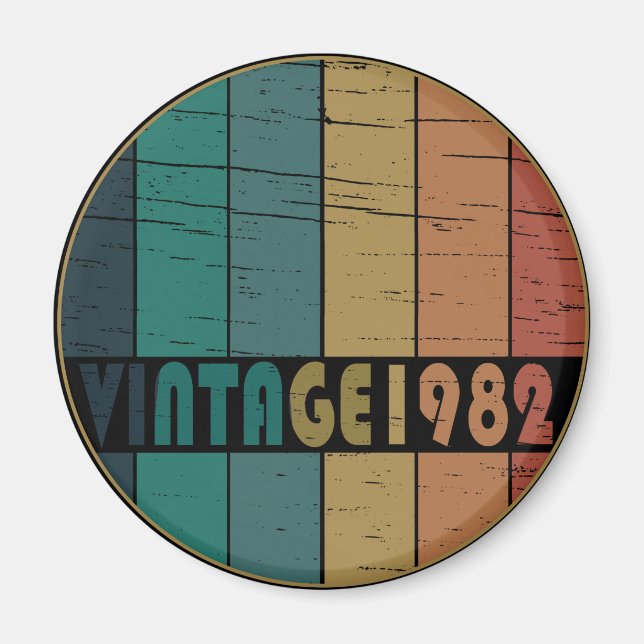 Geboren 1982 Vintager Geburtstag Magnet (Vorne)