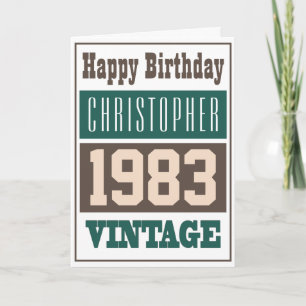 Geboren 1983 Grußkarte Karte