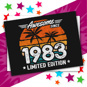 Geboren 1983 Limited Edition Retro Phantastisch se Postkarte