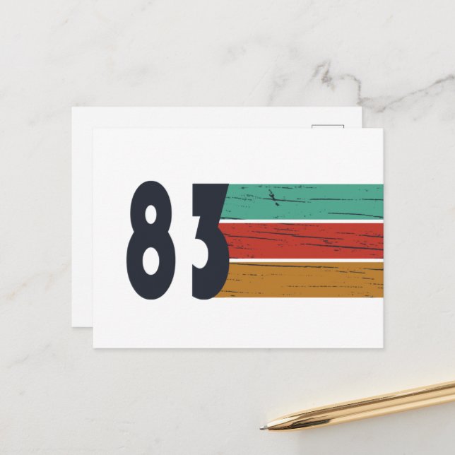 Geboren 1983 Vintages Geburtstagsgeschenk Feiertagspostkarte (Vorderseite/Rückseite Beispiel)