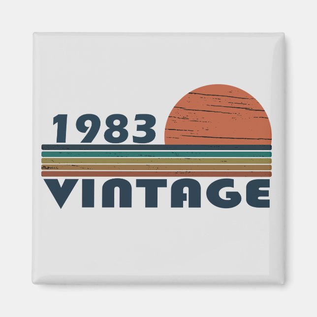 Geboren 1983 Vintages Geburtstagsgeschenk Magnet (Vorne)