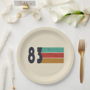 Geboren 1983 Vintages Geburtstagsgeschenk Pappteller