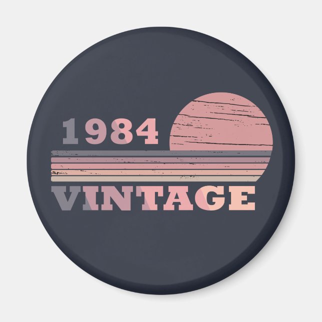 geboren 1984 Vintager Geburtstag Magnet (Vorne)