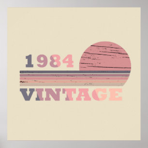 geboren 1984 Vintager Geburtstag Poster