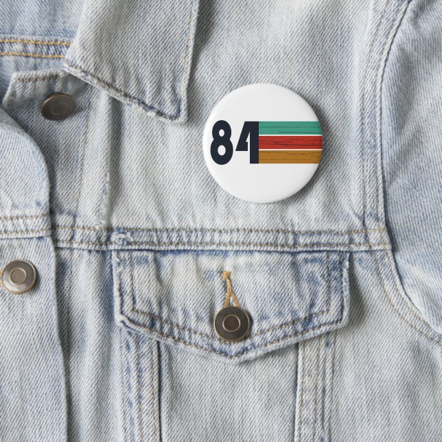 geboren 1984 Vintages Geburtstagsgeschenk Button (Beispiel)