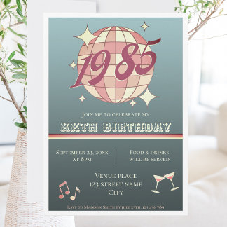 Geboren 1985 39. 40. Party Einladung