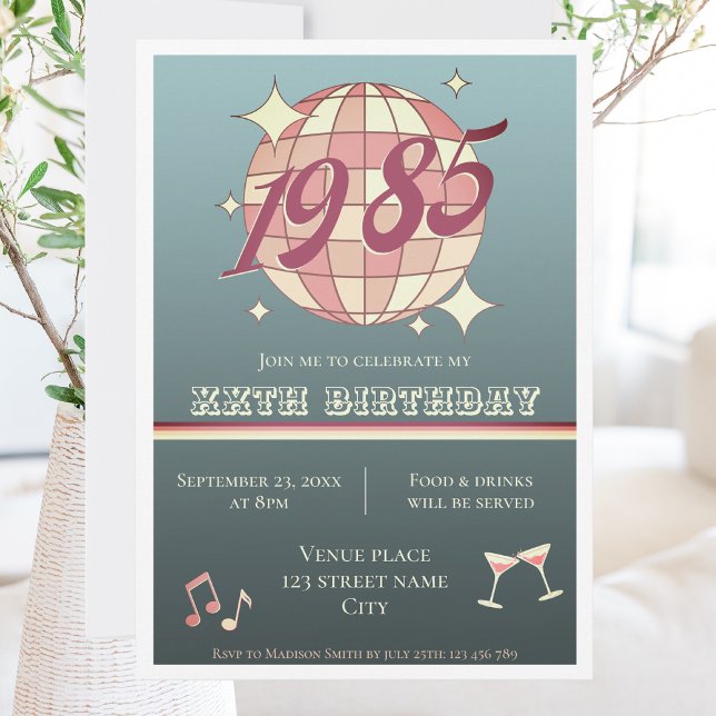 Geboren 1985 39. 40. Party Einladung (Von Creator hochgeladen)