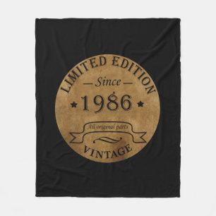 geboren 1986 Vintager Geburtstag Fleecedecke