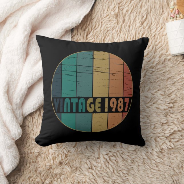 geboren 1987 Vintage Geburtstagsgeschenke Kissen (Decke)