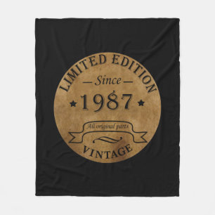 geboren 1987 Vintager Geburtstag Fleecedecke