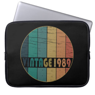 Geboren 1989 Vintages Geburtstagsgeschenk Laptopschutzhülle