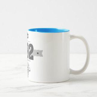 Geboren 1992 (Dunkelgrau&Hellgrau) Zweifarbige Tasse
