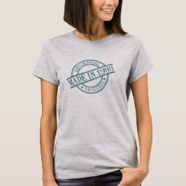 Geboren 1993 Circular Rubber Briefmarke Logo Gebur T-Shirt