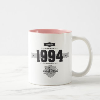 Geboren 1994 (Dunkelgrau&Hellgrau) Zweifarbige Tasse