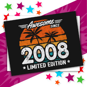 Geboren 2008 Limited Edition Retro Phantastisch se Postkarte